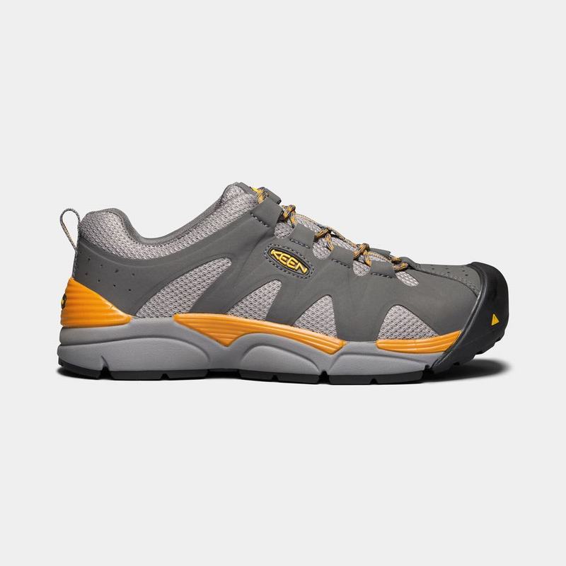 Zapatos De Trabajo Keen San Antonio Aluminum Toe Para Hombre Grises/Naranjas - Zapatos Keen Mexico (